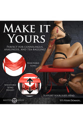 XR Brands - Master Series - Face Rider Queening Chair - Red - Stag Shop