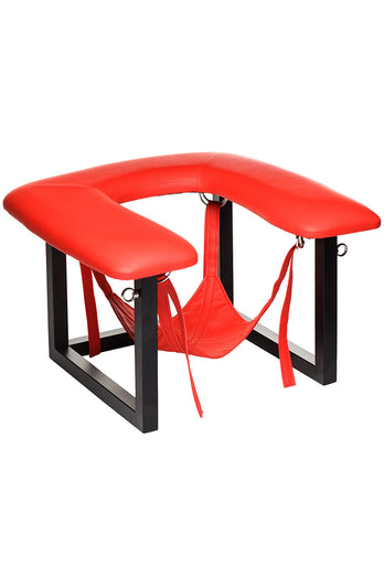 XR Brands - Master Series - Face Rider Queening Chair - Red - Stag Shop