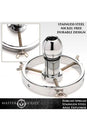XR Brands - Master Series - Forced Spread Stainless Steel Anal Explorer - Silver - Stag Shop