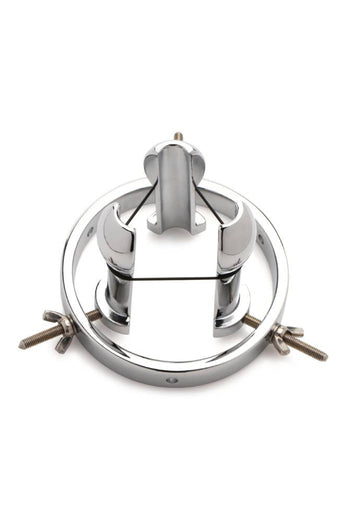 XR Brands - Master Series - Forced Spread Stainless Steel Anal Explorer - Silver - Stag Shop