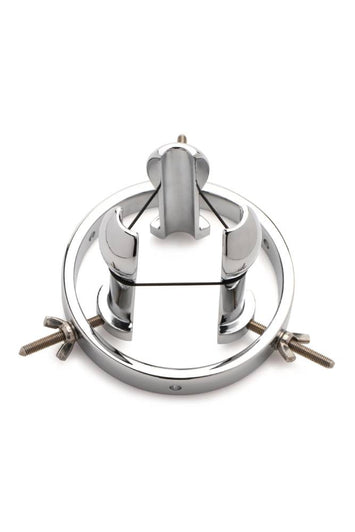 XR Brands - Master Series - Forced Spread Stainless Steel Anal Explorer - Silver - Stag Shop