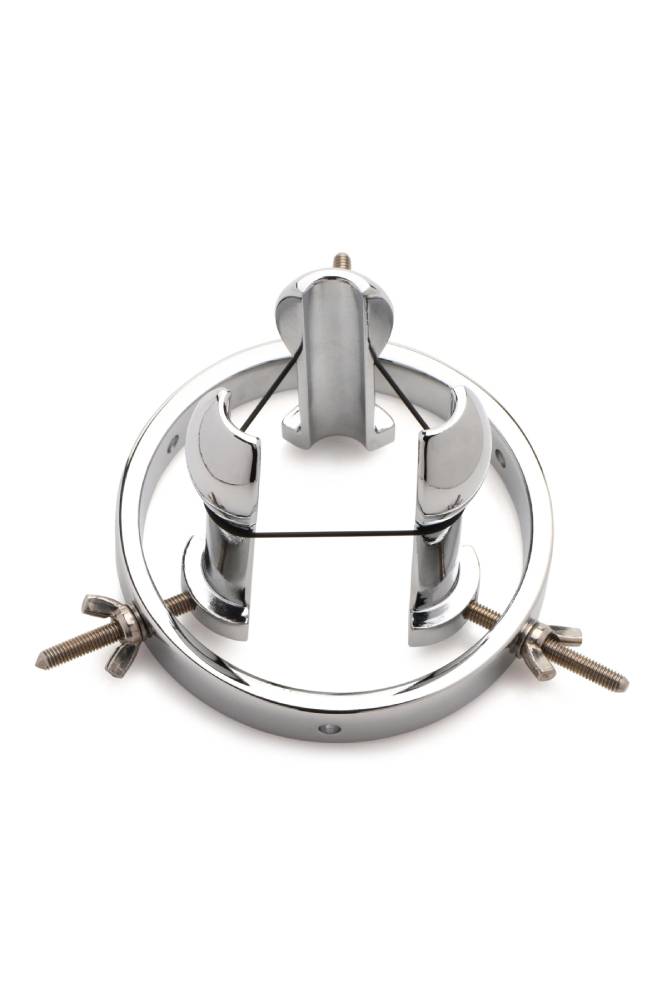 XR Brands - Master Series - Forced Spread Stainless Steel Anal Explorer - Silver - Stag Shop