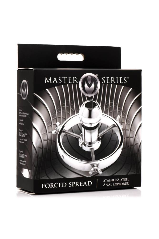 XR Brands - Master Series - Forced Spread Stainless Steel Anal Explorer - Silver - Stag Shop