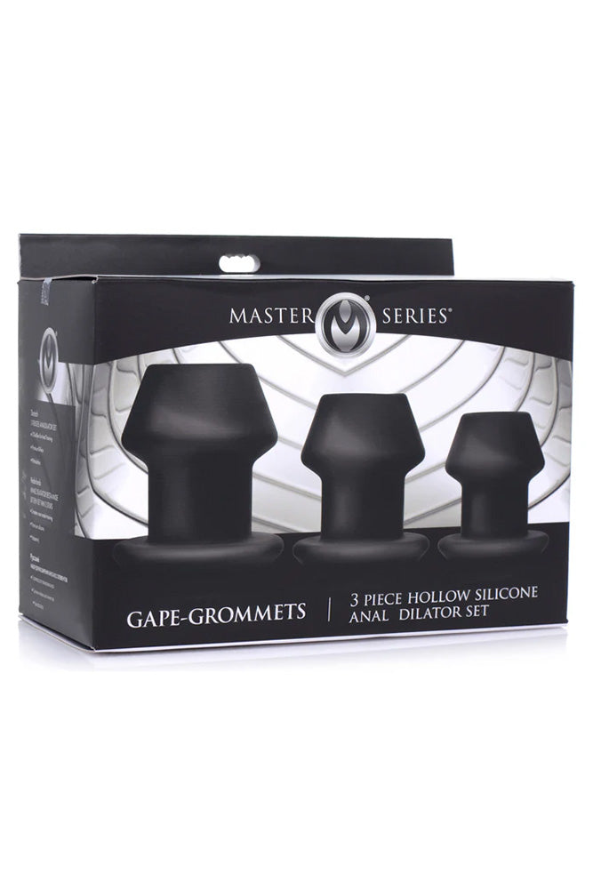 XR Brands - Master Series - Gape-Grommets Anal Dilator Set - Black - Stag Shop