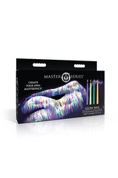 XR Brands - Master Series - Glow Wax Set Of 4 UV Blacklight Reactive Candles - Stag Shop