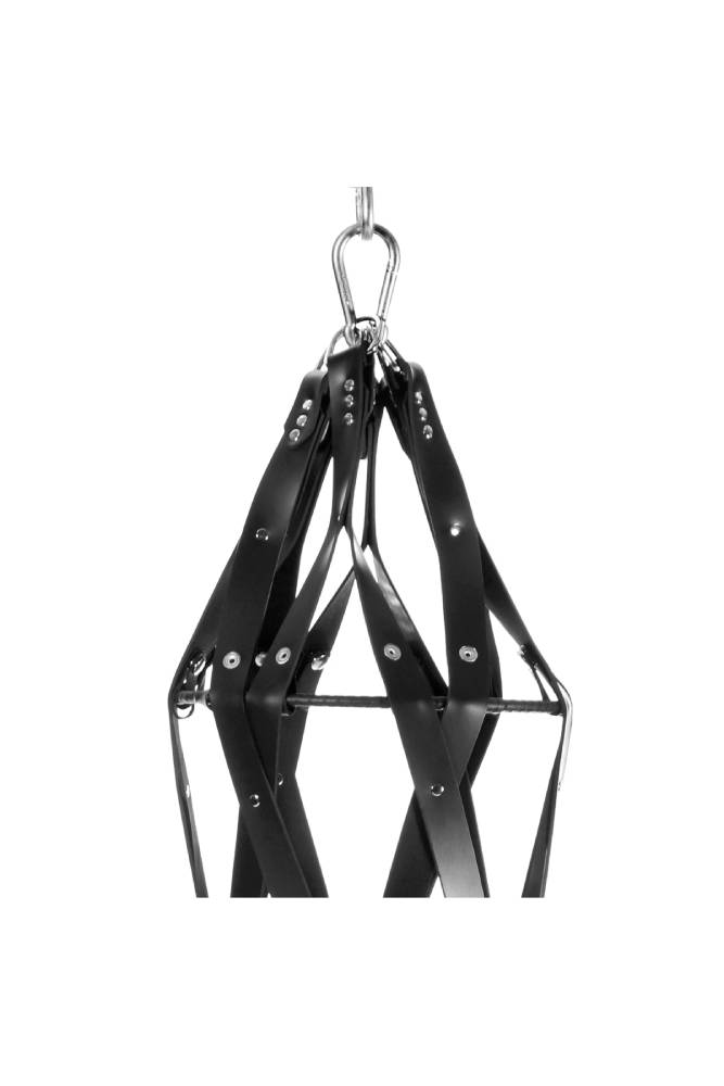 XR Brands - Master Series - Hanging Rubber Strap Cage - Black - Stag Shop