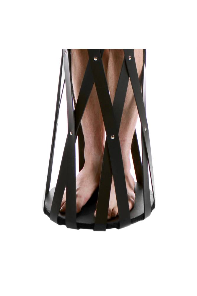 XR Brands - Master Series - Hanging Rubber Strap Cage - Black - Stag Shop