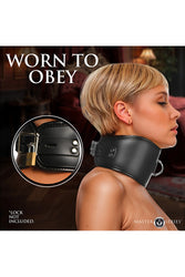 XR Brands - Master Series - Unisex Hard Stance Padded Locking Posture Collar - Stag Shop
