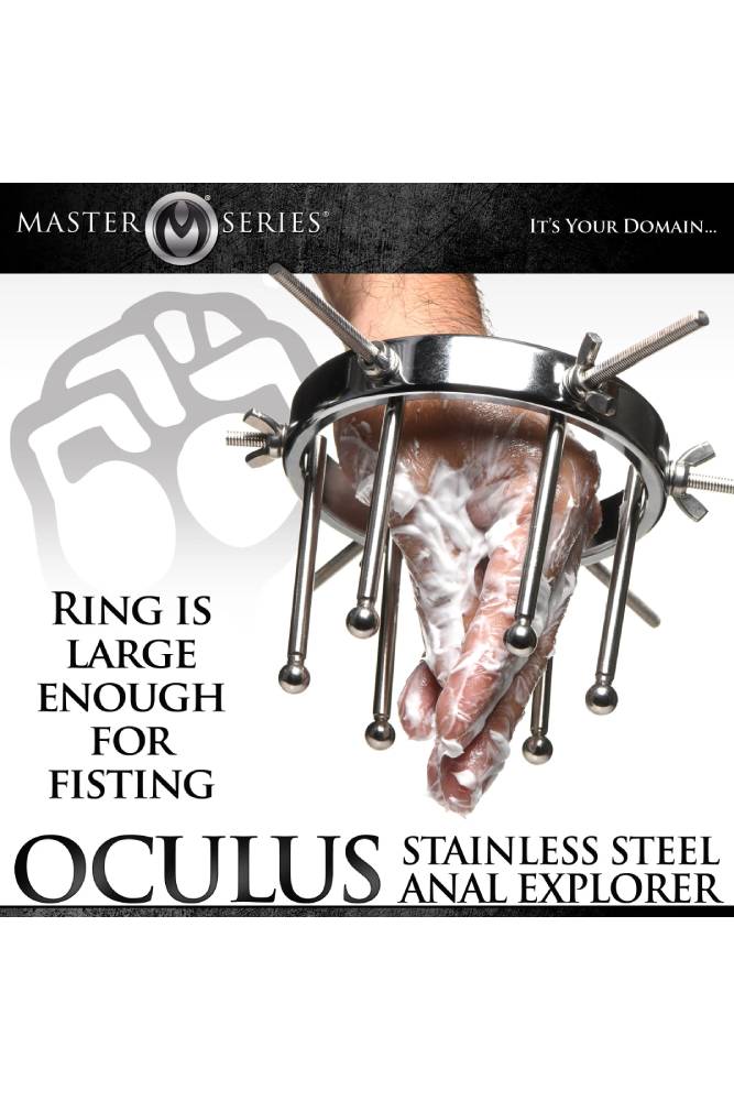 XR Brands - Master Series - Oculus Stainless Steel Anal Explorer - Silver - Stag Shop