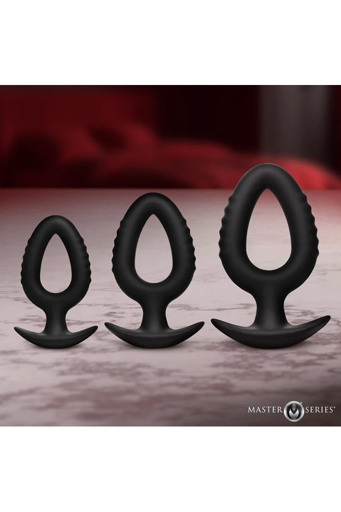 XR Brands - Master Series - Pop Plugs 3 Piece Hollow Silicone Anal Trainer Set