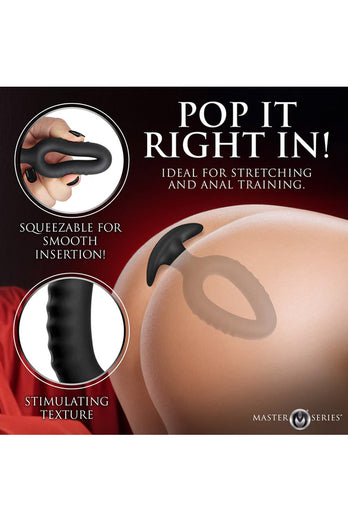 XR Brands - Master Series - Pop Plugs 3 Piece Hollow Silicone Anal Trainer Set - Stag Shop
