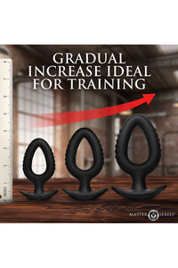 Thumbnail for XR Brands - Master Series - Pop Plugs 3 Piece Hollow Silicone Anal Trainer Set