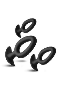 Thumbnail for XR Brands - Master Series - Pop Plugs 3 Piece Hollow Silicone Anal Trainer Set