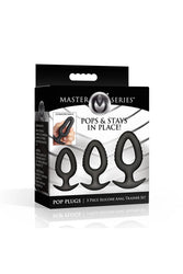 XR Brands - Master Series - Pop Plugs 3 Piece Hollow Silicone Anal Trainer Set - Stag Shop