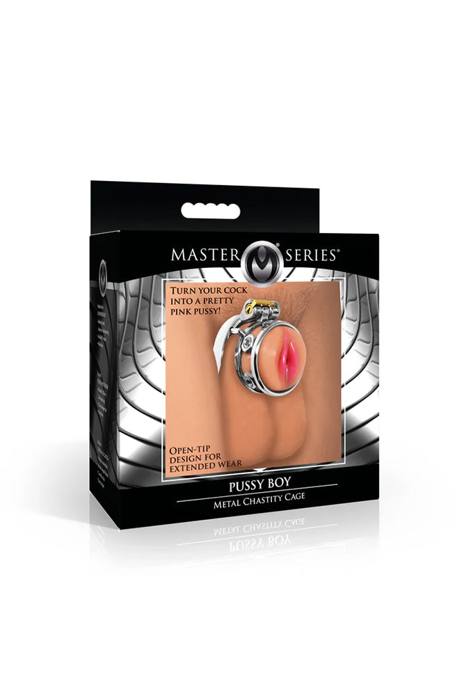 XR Brands - Master Series - Pussy Boy Metal Chastity Cage - Stag Shop