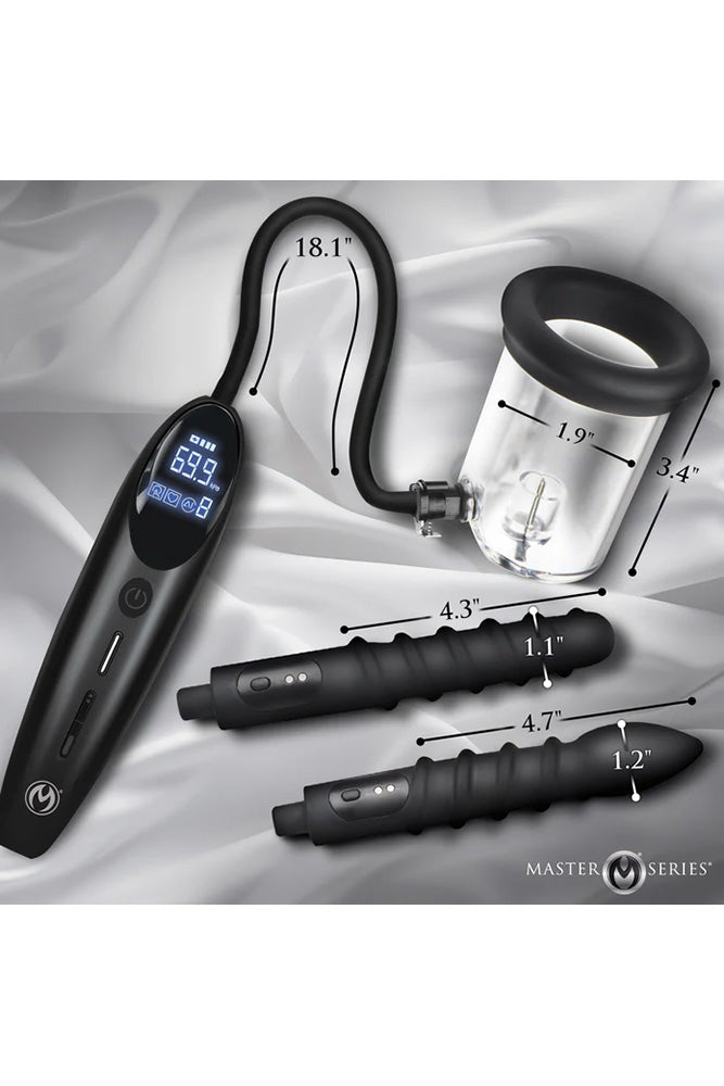 XR Brands - Master Series - Rosebud Driller Deluxe Vibrating Rosebud Pump - Stag Shop