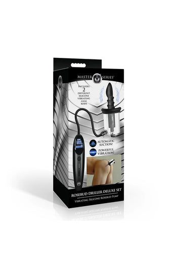 XR Brands - Master Series - Rosebud Driller Deluxe Vibrating Rosebud Pump - Stag Shop