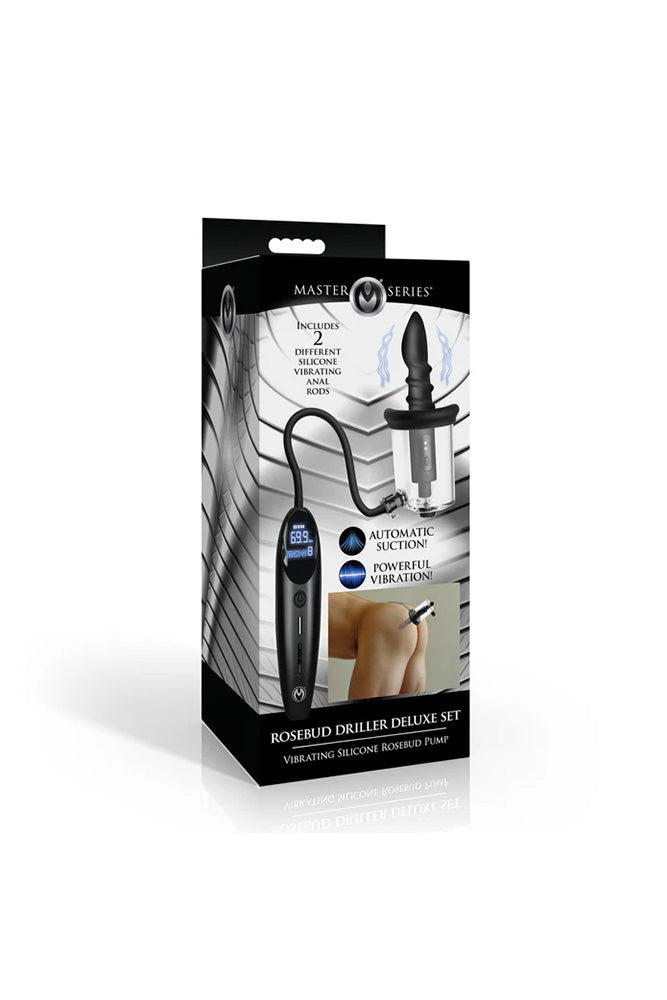 XR Brands - Master Series - Rosebud Driller Deluxe Vibrating Rosebud Pump - Stag Shop