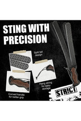XR Brands - Master Series - Scottish Tawse - Black - Stag Shop