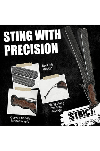 XR Brands - Master Series - Scottish Tawse - Black - Stag Shop