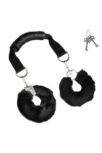 Thumbnail for XR Brands - Master Series - The Handler Furry Handcuffs with Handle - Stag Shop