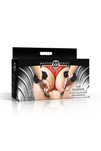 Thumbnail for XR Brands - Master Series - The Handler Furry Handcuffs with Handle - Stag Shop
