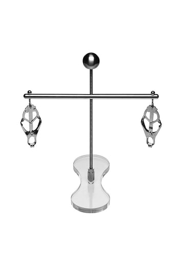 XR Brands - Master Series - Tower Of Pain Nipple Clamps - Silver - Stag Shop