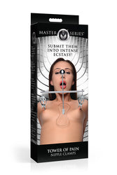 XR Brands - Master Series - Tower Of Pain Nipple Clamps - Silver - Stag Shop