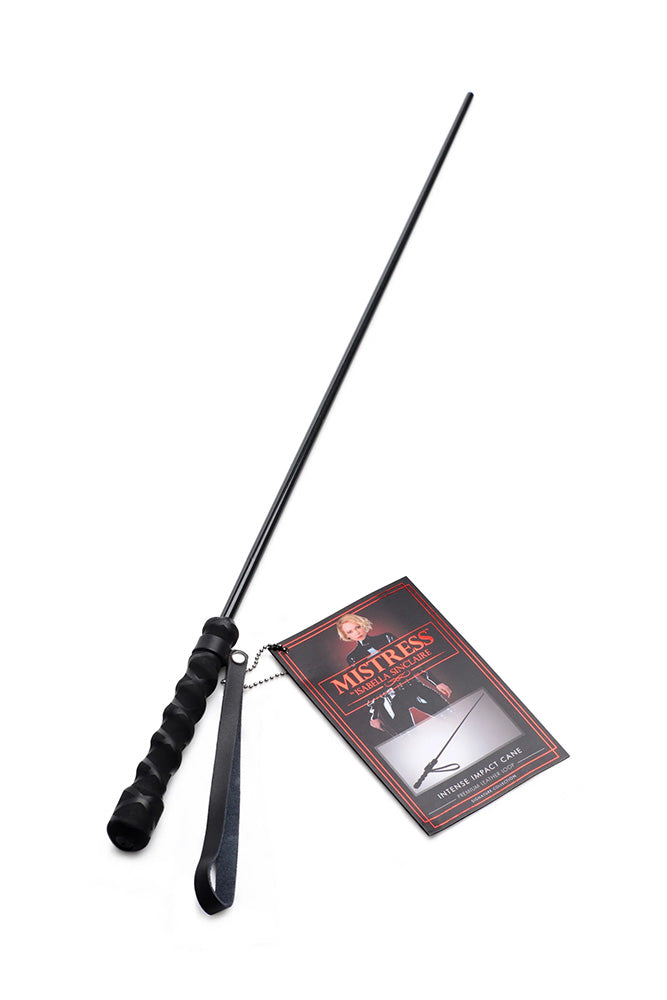 XR Brands - Mistress by Isabella Sinclaire - Intense Impact Cane - Black - Stag Shop