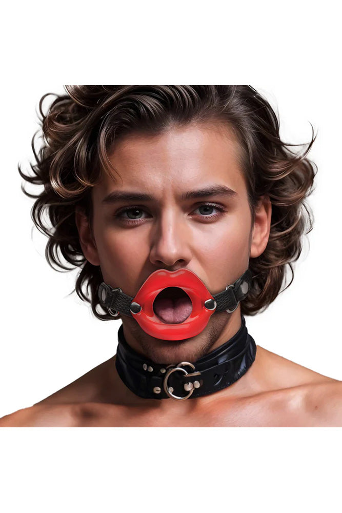 XR Brands - Master Series - Juicy Lips Silicone Open Mouth Gag - Stag Shop