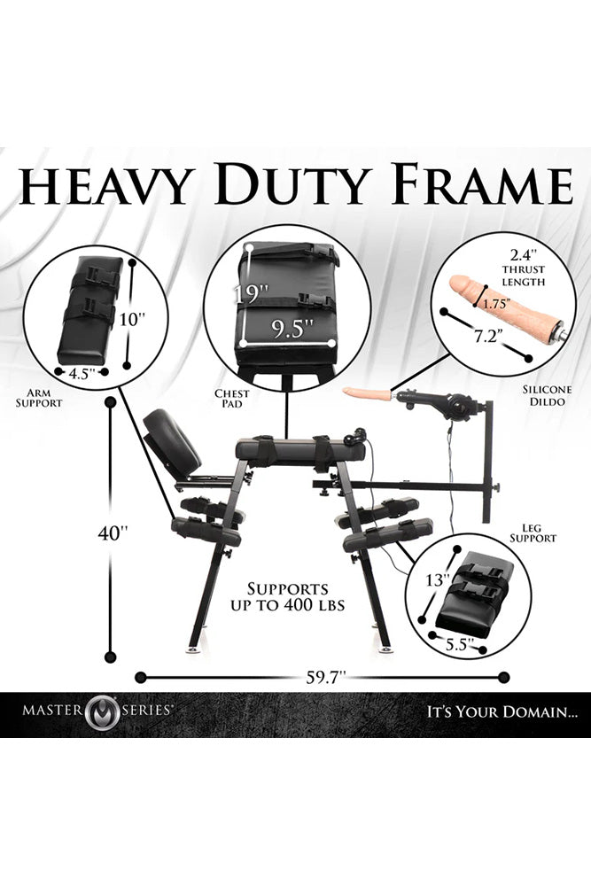 XR Brands - Master Series - Obedience Bench with Sex Machine - Stag Shop