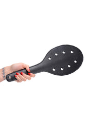 XR Brands - Strict - Deluxe Rounded Paddle with Holes - Black - Stag Shop