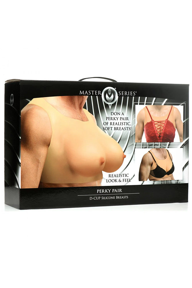 XR Brands - Perky Pair D-Cup Silicone Breasts - Stag Shop