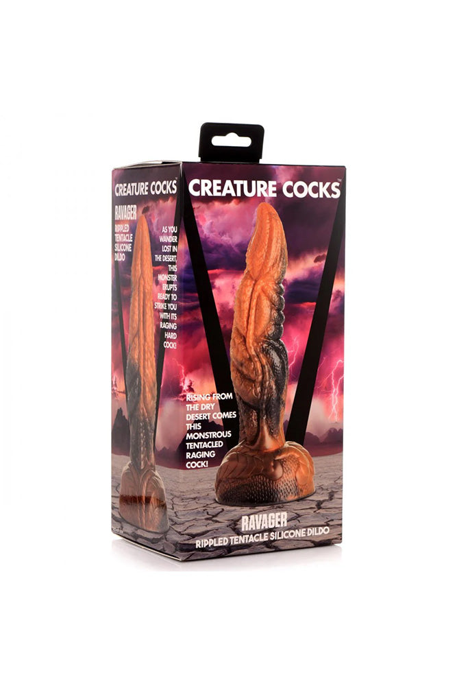XR Brands - Creature Cocks - Ravager Rippled Tentacle Silicone Dildo - Stag Shop