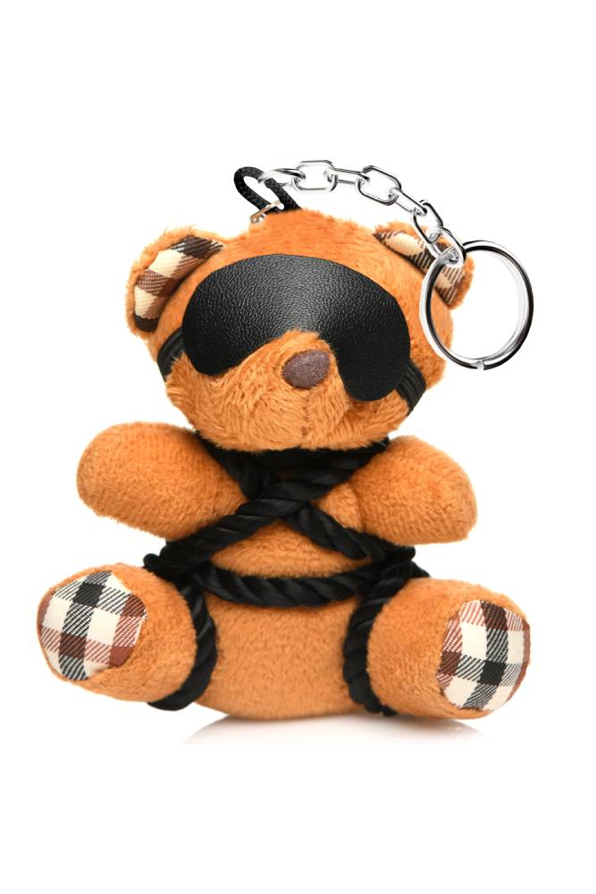 XR Brands - Master Series - Rope Teddy Bear Keychain - Brown - Stag Shop