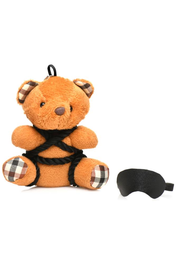 XR Brands - Master Series - Rope Teddy Bear Keychain - Brown - Stag Shop