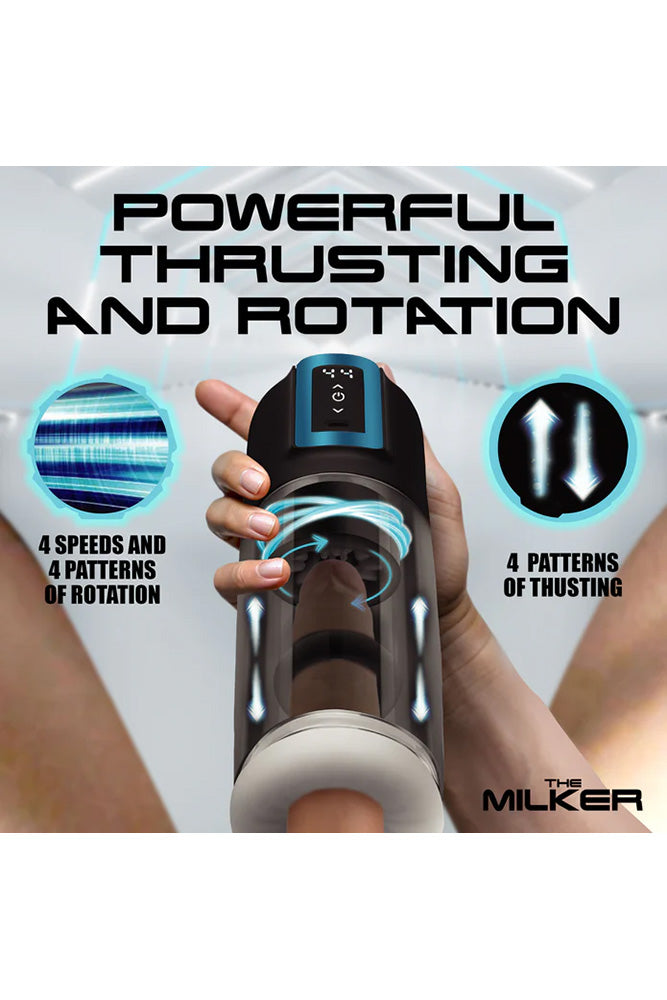 XR Brands - The Milker - Roto-Stroke Thrusting & Rotating Masturbator - Stag Shop