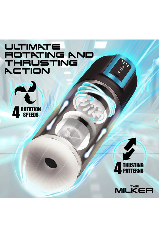 XR Brands - The Milker - Roto-Stroke Thrusting & Rotating Masturbator - Stag Shop