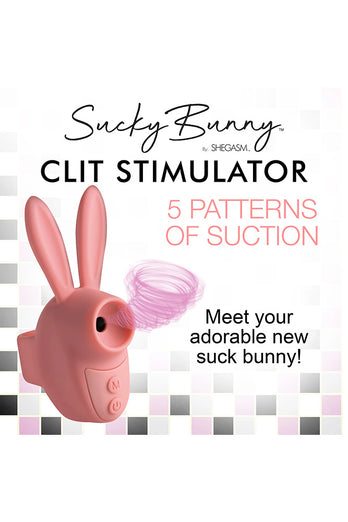 XR Brands - Shegasm - Sucky Bunny Clitoral Simulator Ring Vibrator - Stag Shop