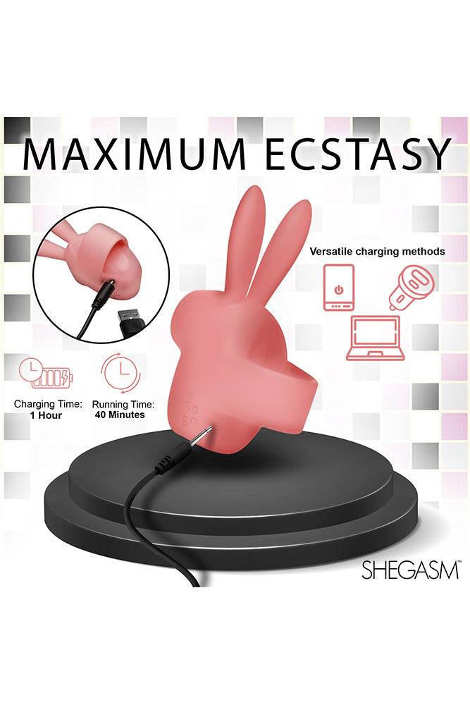 XR Brands - Shegasm - Sucky Bunny Clitoral Simulator Ring Vibrator - Stag Shop
