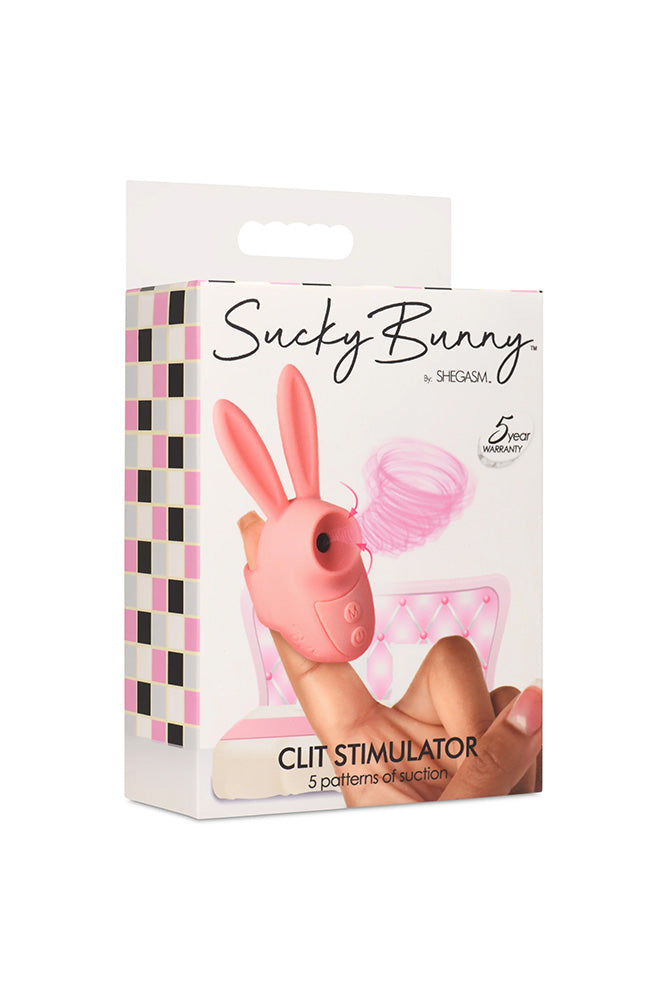 XR Brands - Shegasm - Sucky Bunny Clitoral Simulator Ring Vibrator | Stag Shop XR Brands - Shegasm - Sucky Bunny Clitoral Simulator Ring Vibrator | Stag Shop
