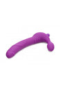 XR Brands - Strap U - Royal Revolver Vibrating Strapless Silicone Strap On Dildo - Purple - Stag Shop
