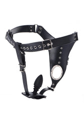 XR Brands - Strict - Male Chastity Harness with Silicone Anal Plug - Stag Shop