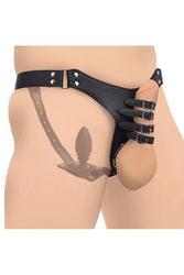 XR Brands - Strict - Male Chastity Harness with Silicone Anal Plug - Stag Shop
