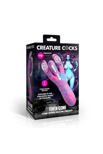 XR Brands - Creature Cocks - Tenta-Come Come-Hither Tentacle Vibrator - Stag Shop
