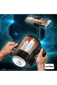 Thumbnail for XR Brands - The Milker - Cyber Milker Stroking & Vibrating Masturbator - Stag Shop