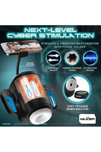 Thumbnail for XR Brands - The Milker - Cyber Milker Stroking & Vibrating Masturbator - Stag Shop