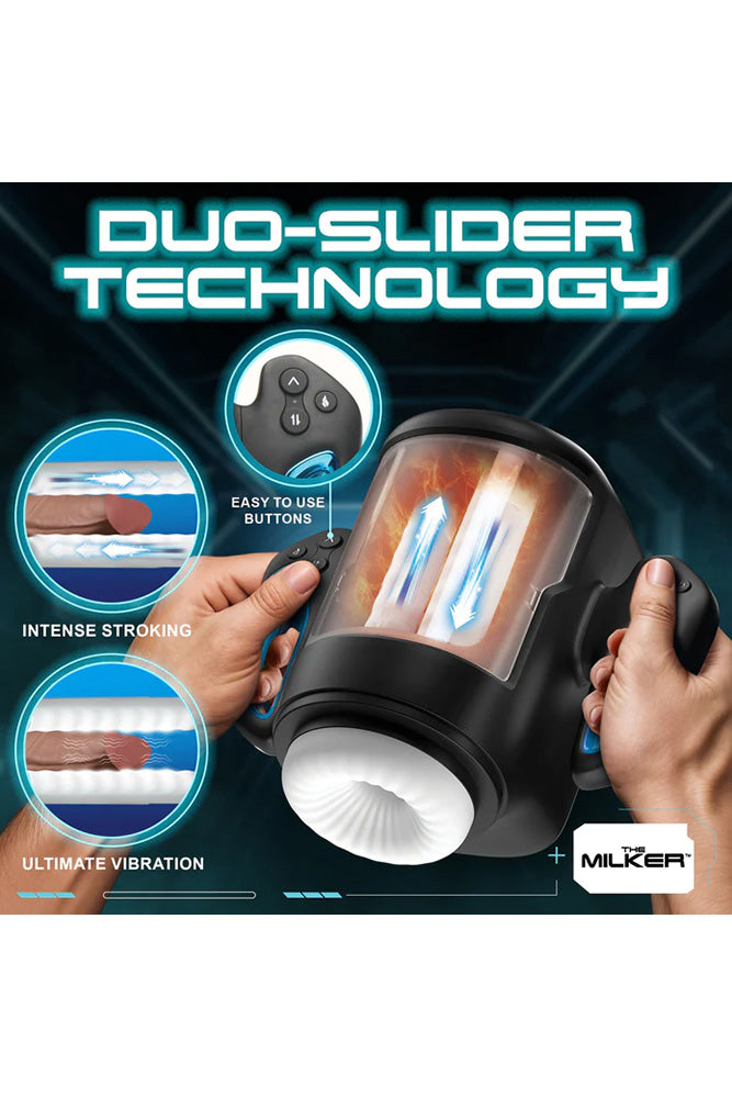 XR Brands - The Milker - Cyber Milker Stroking & Vibrating Masturbator - Stag Shop