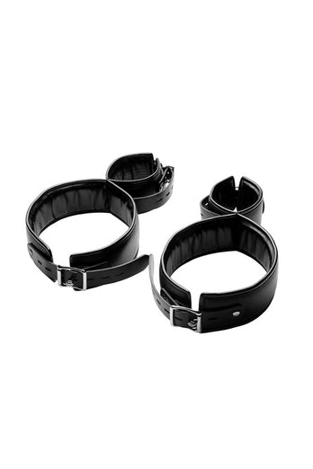 XR - Brands - Strict - Thigh Cuff Restraint System - Black - Stag Shop