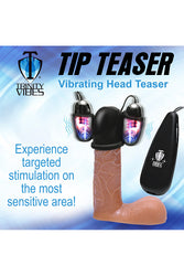 XR Brands - Trinity Vibes - Vibrating Penis Head Teaser Vibrator - Black - Stag Shop